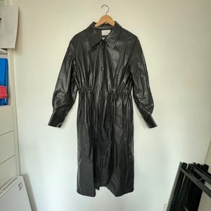 Oak + Fort Faux Leather Coat/Dress